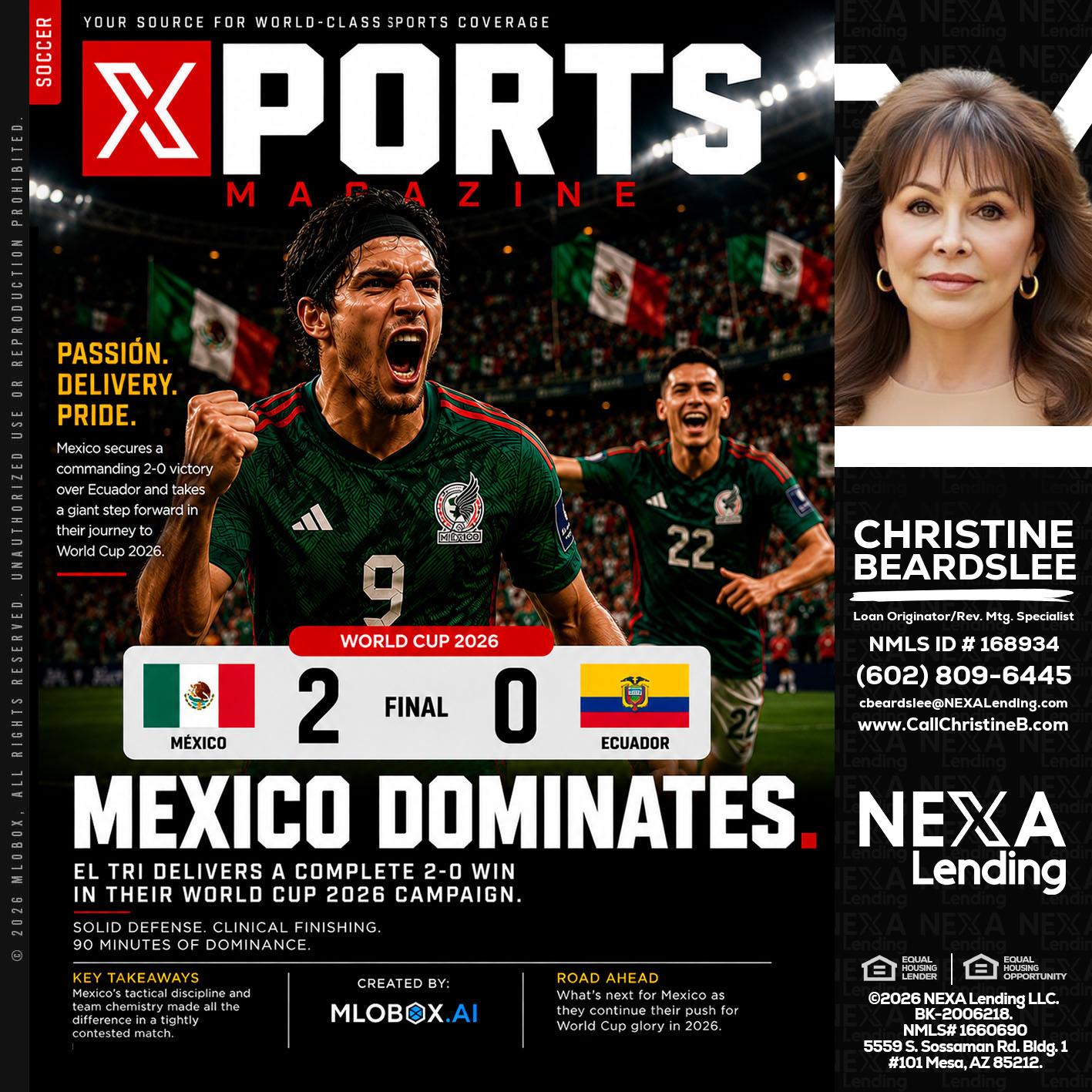 XPORTS MEX 2-0 ECUADOR - Christine Beardslee -MLO/Executive Partner/National Recruiter/Faster/Easier/Better Rates