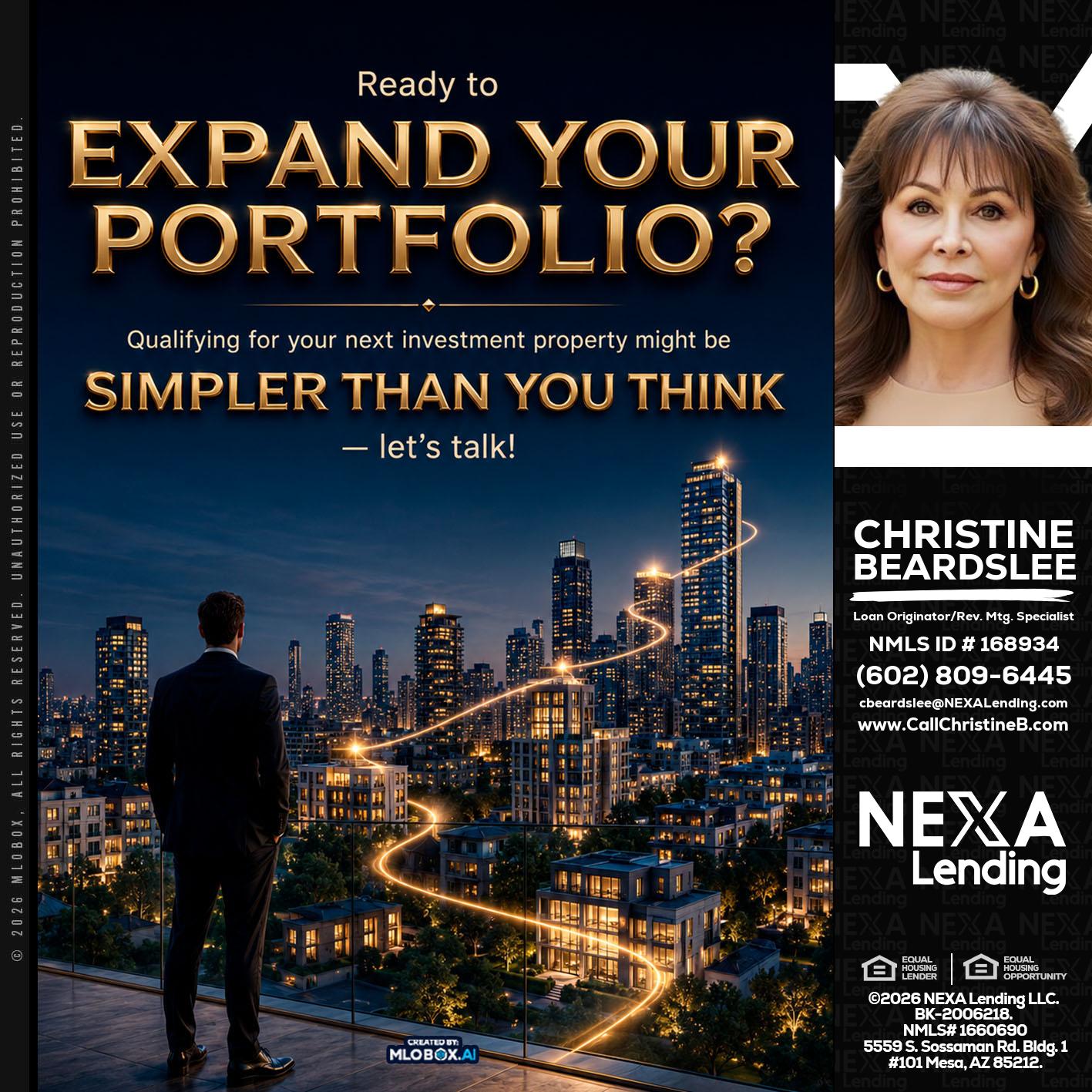 expand you portfolio - Christine Beardslee -MLO/Executive Partner/National Recruiter/Faster/Easier/Better Rates