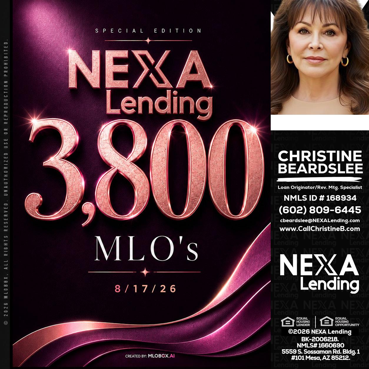 3800 MLOs - Christine Beardslee -MLO/Executive Partner/National Recruiter/Faster/Easier/Better Rates