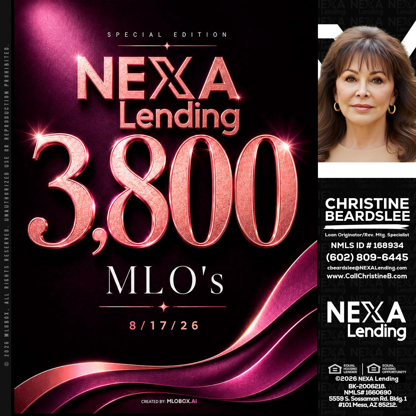3800 MLOs - Christine Beardslee -MLO/Executive Partner/National Recruiter/Faster/Easier/Better Rates