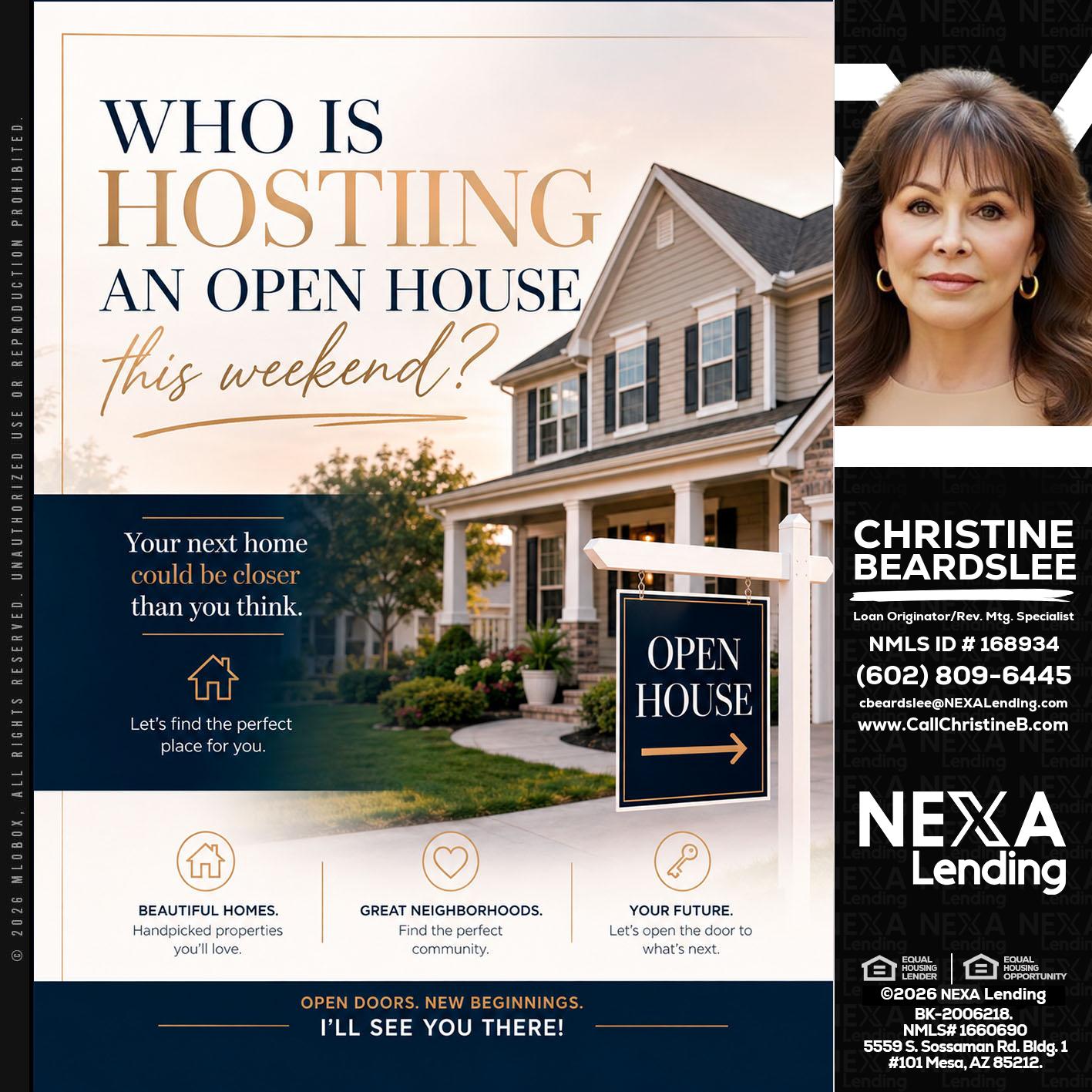 WHOS HOSTING - Christine Beardslee -MLO/Executive Partner/National Recruiter/Faster/Easier/Better Rates