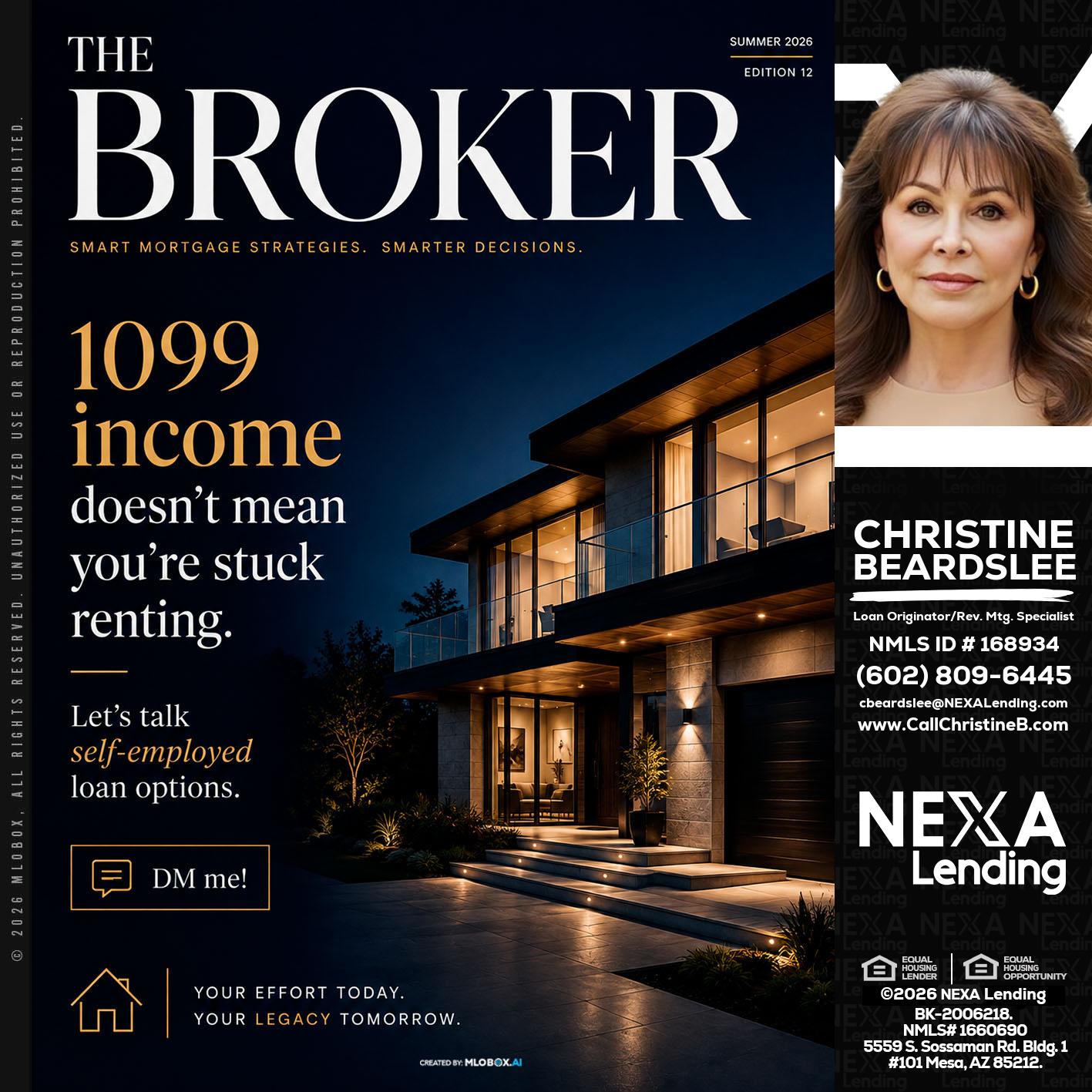 THE BROKER - Christine Beardslee -MLO/Executive Partner/National Recruiter/Faster/Easier/Better Rates