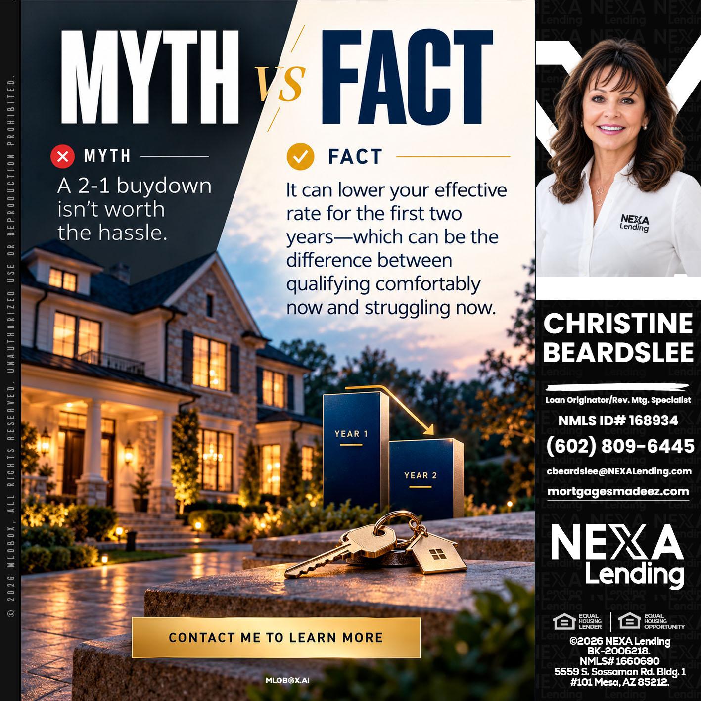 MYTH VS FACT - Christine Beardslee -MLO/Executive Partner/National Recruiter/Faster/Easier/Better Rates