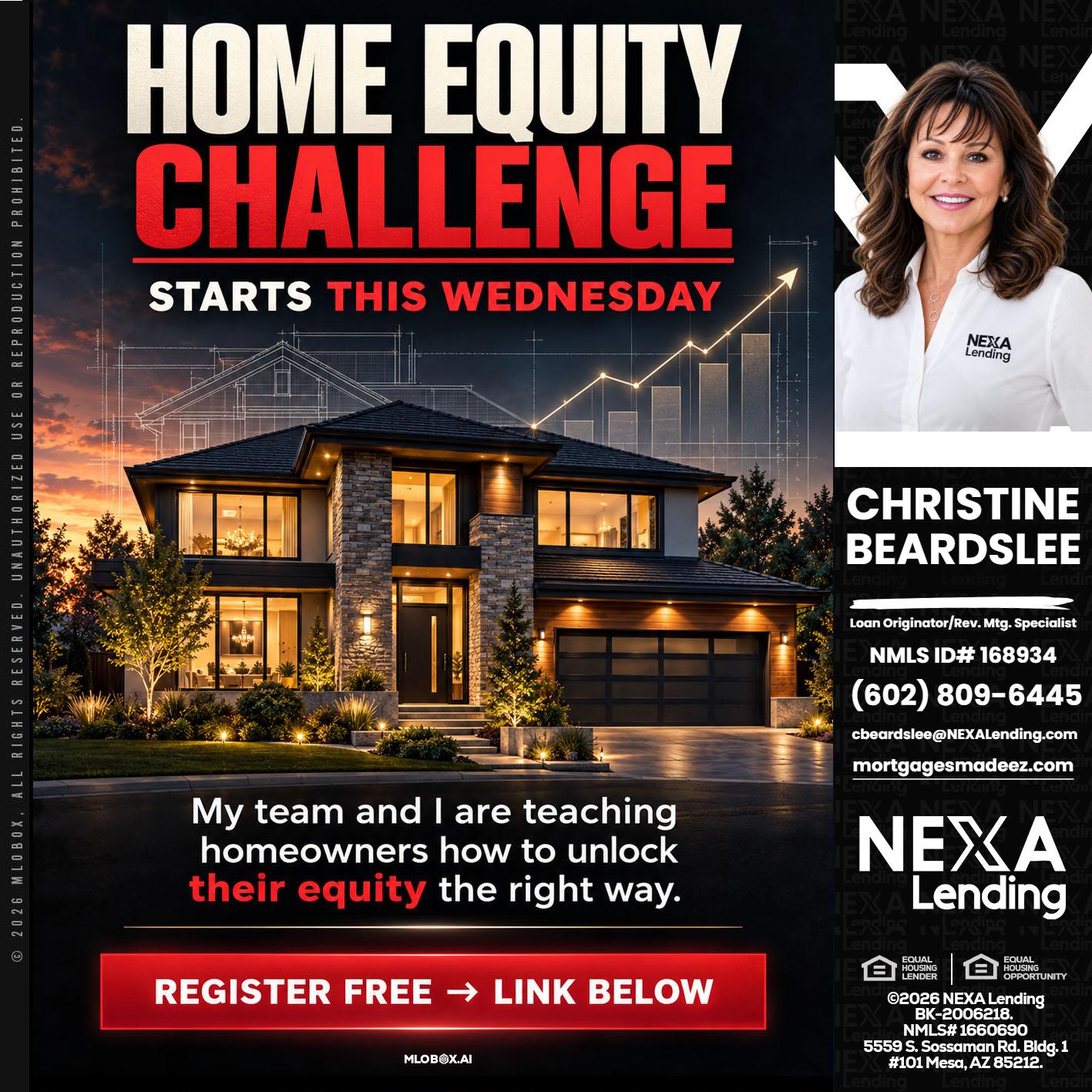 HOME EQUITY - Christine Beardslee -MLO/Executive Partner/National Recruiter/Faster/Easier/Better Rates