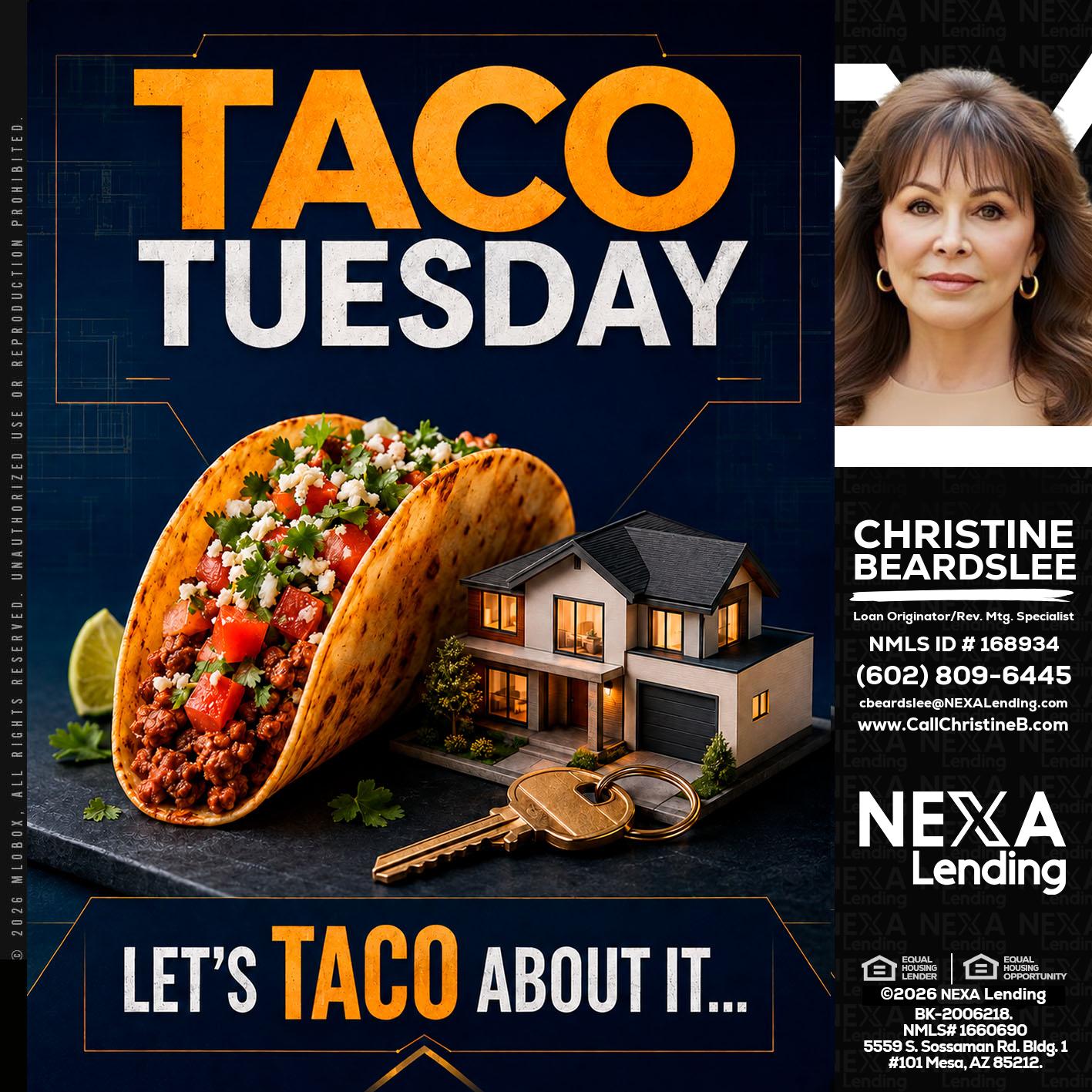 TACO TUESDAY - Christine Beardslee -MLO/Executive Partner/National Recruiter/Faster/Easier/Better Rates