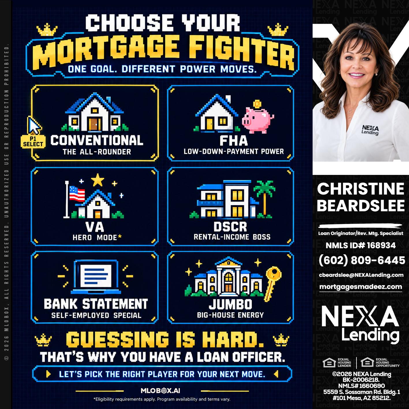 CHOOSE YOUR MORTGAGE - Christine Beardslee -MLO/Executive Partner/National Recruiter/Faster/Easier/Better Rates