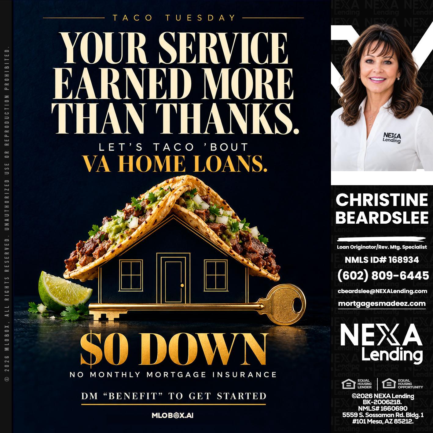 TACO TUESDAY - Christine Beardslee -MLO/Executive Partner/National Recruiter/Faster/Easier/Better Rates