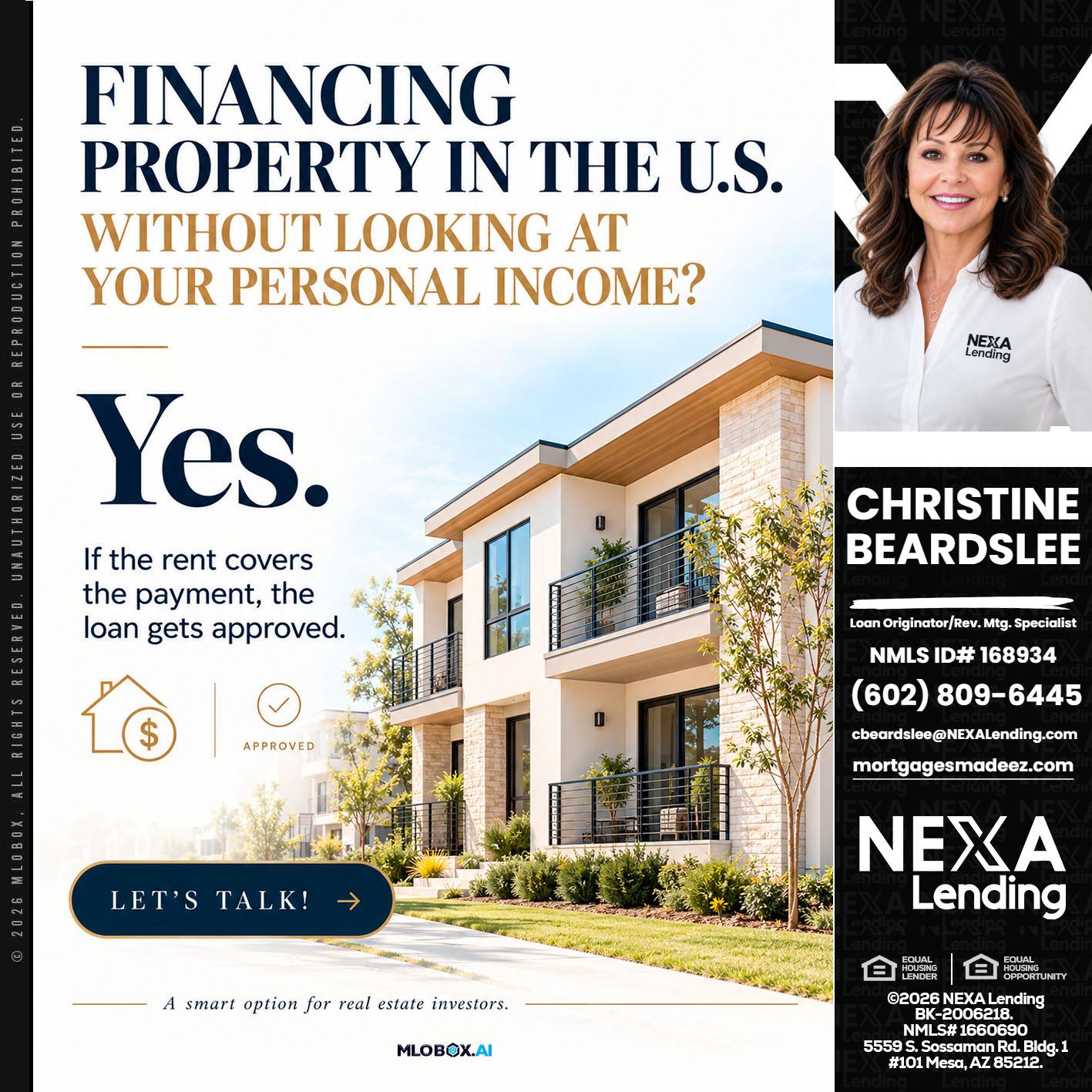 FINANCING - Christine Beardslee -MLO/Executive Partner/National Recruiter/Faster/Easier/Better Rates